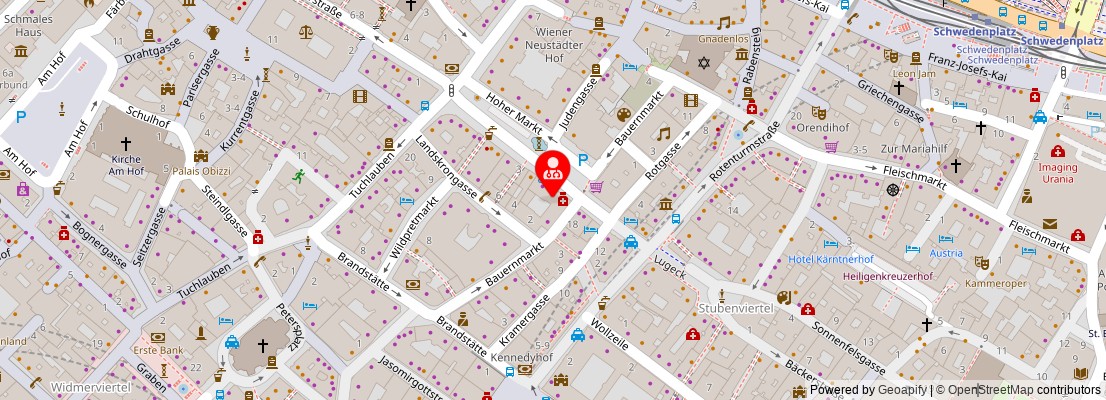 Street map section around the address