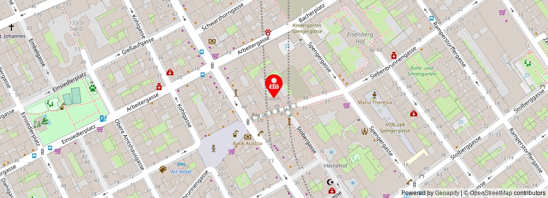 Street map section around the address