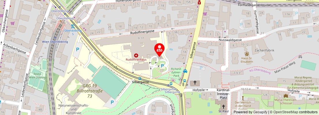 Street map section around the address