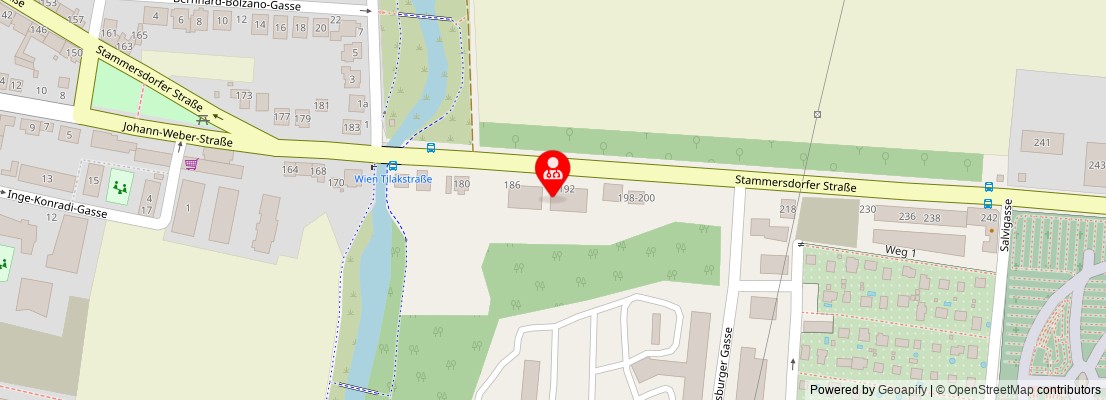 Street map section around the address