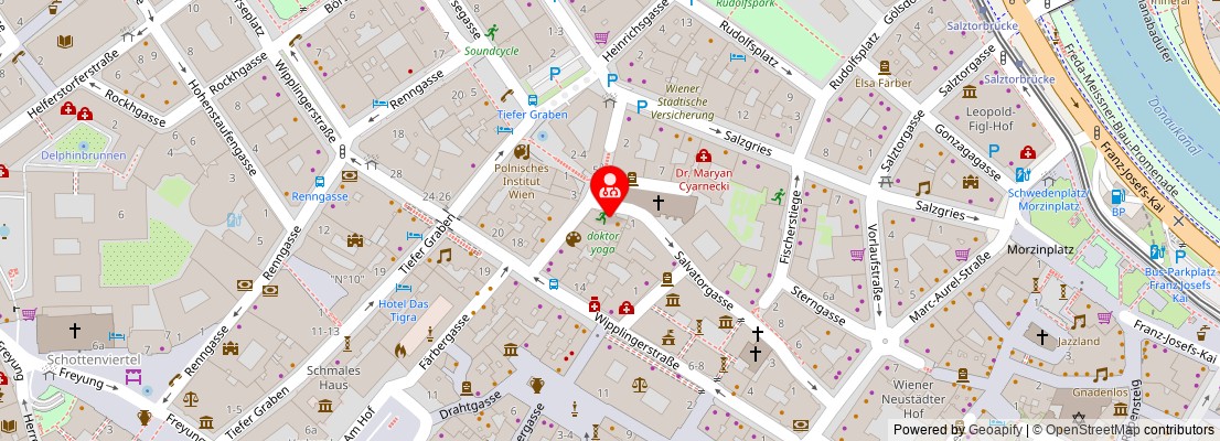 Street map section around the address