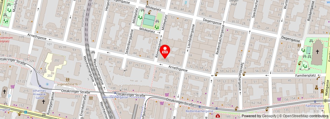 Street map section around the address