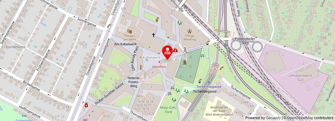 Street map section around the address