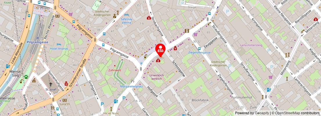 Street map section around the address