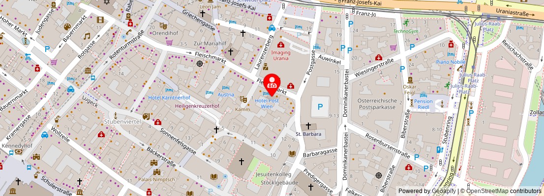 Street map section around the address