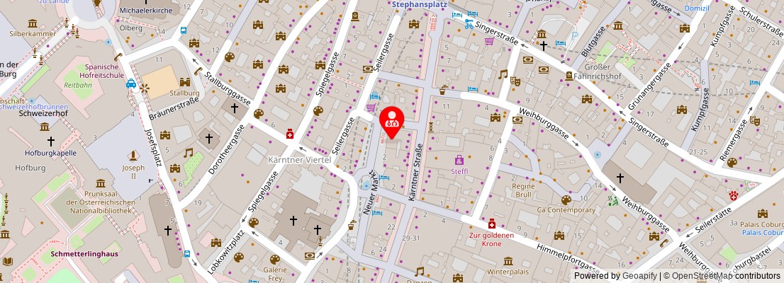 Street map section around the address