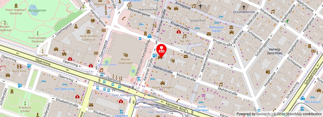 Street map section around the address