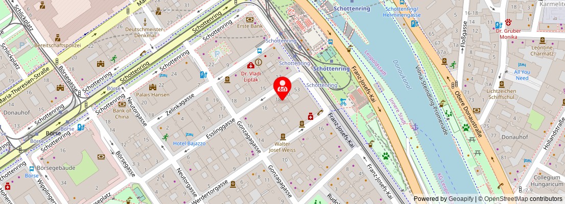 Street map section around the address