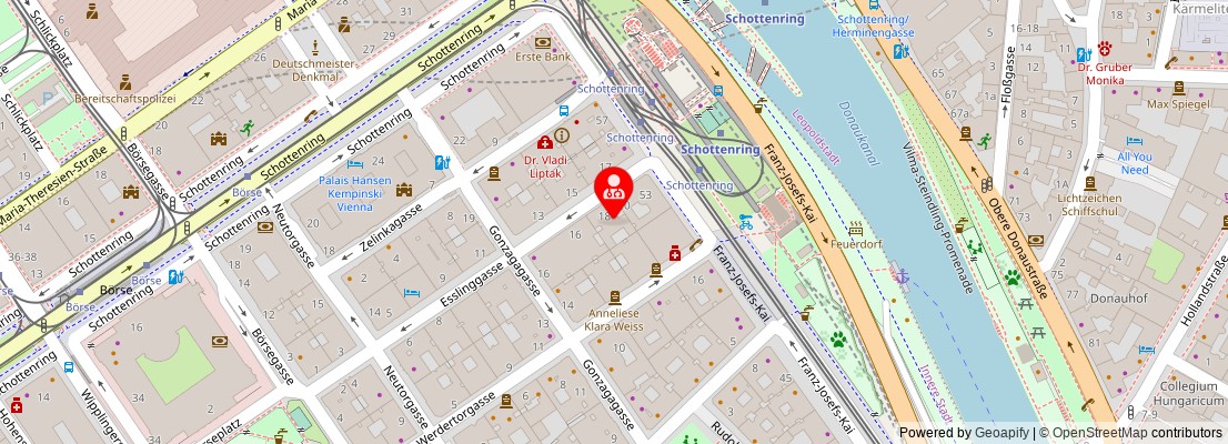 Street map section around the address