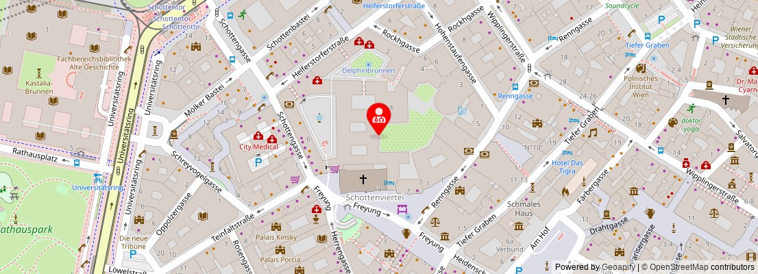 Street map section around the address