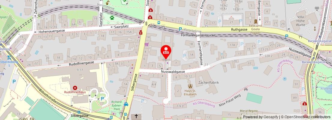 Street map section around the address