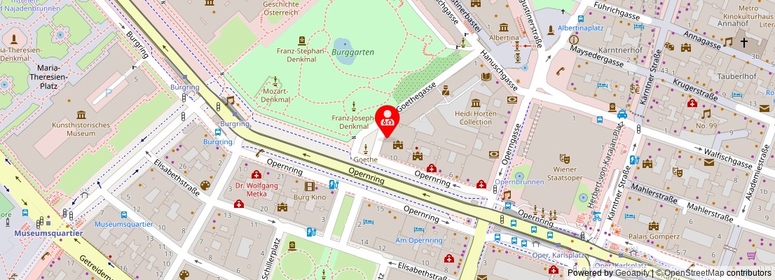 Street map section around the address