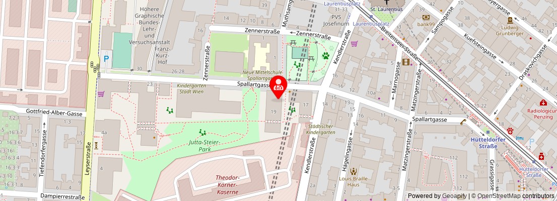 Street map section around the address