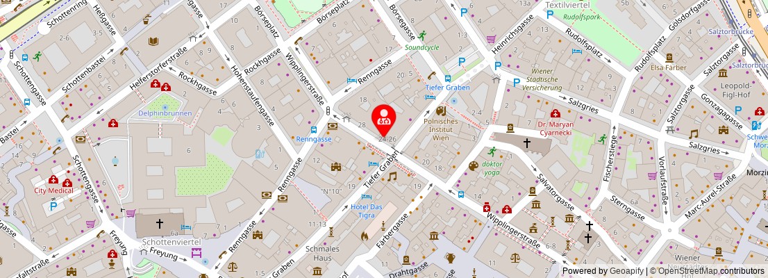 Street map section around the address