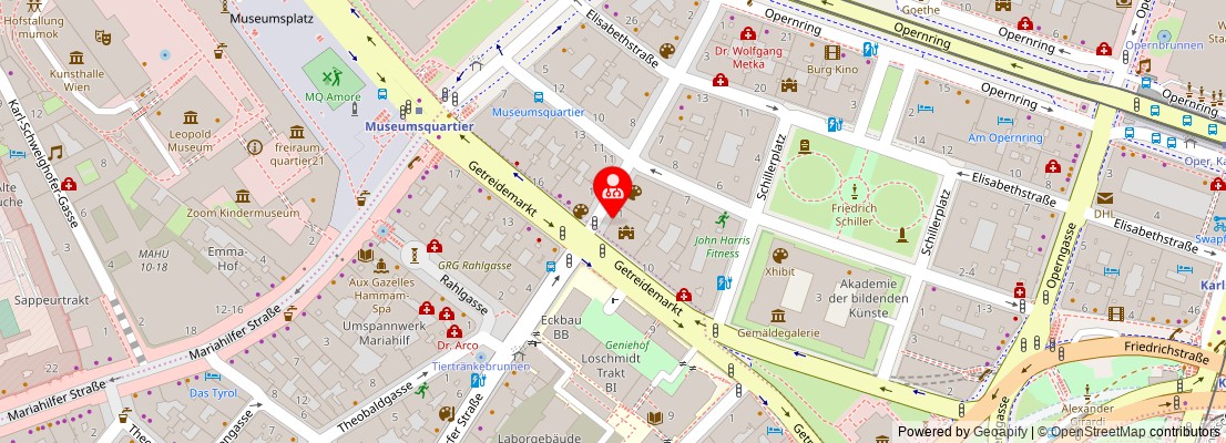 Street map section around the address