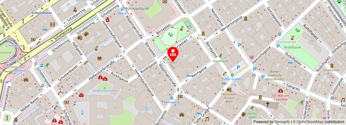 Street map section around the address