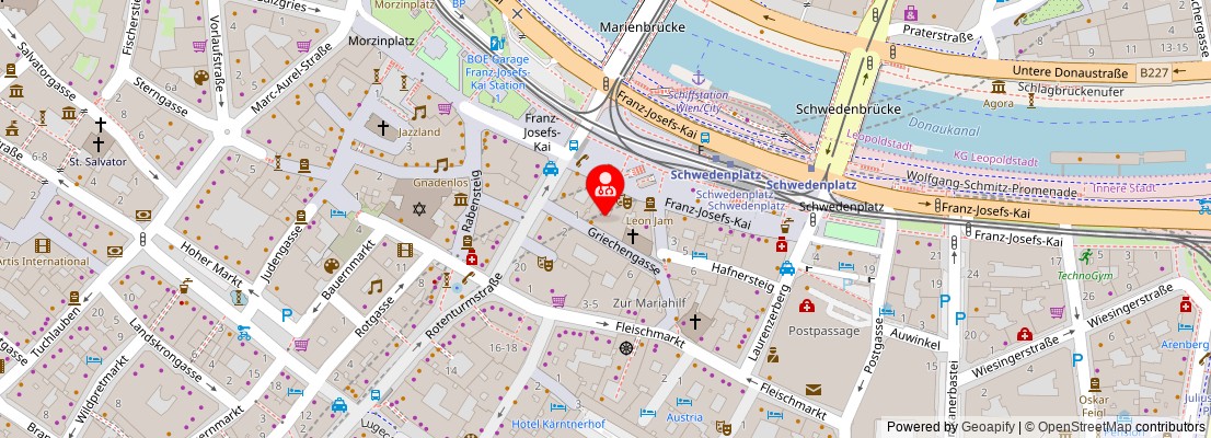 Street map section around the address