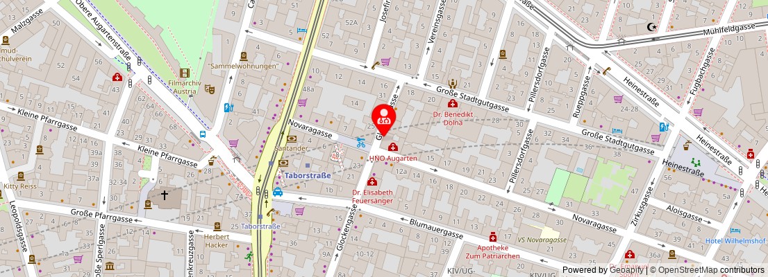 Street map section around the address