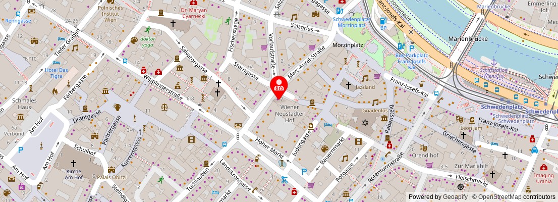 Street map section around the address