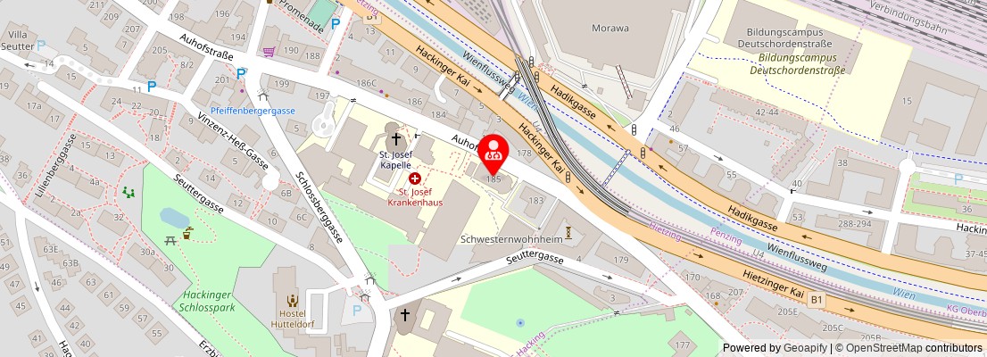 Street map section around the address