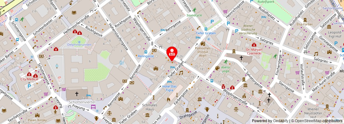 Street map section around the address