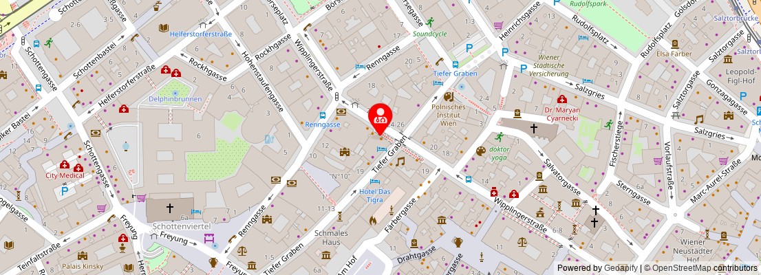 Street map section around the address