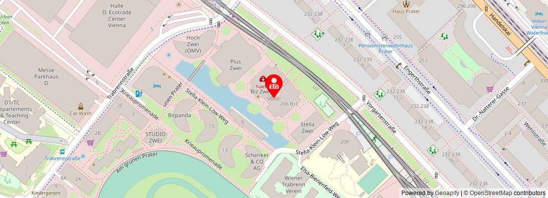 Street map section around the address