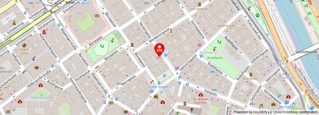 Street map section around the address