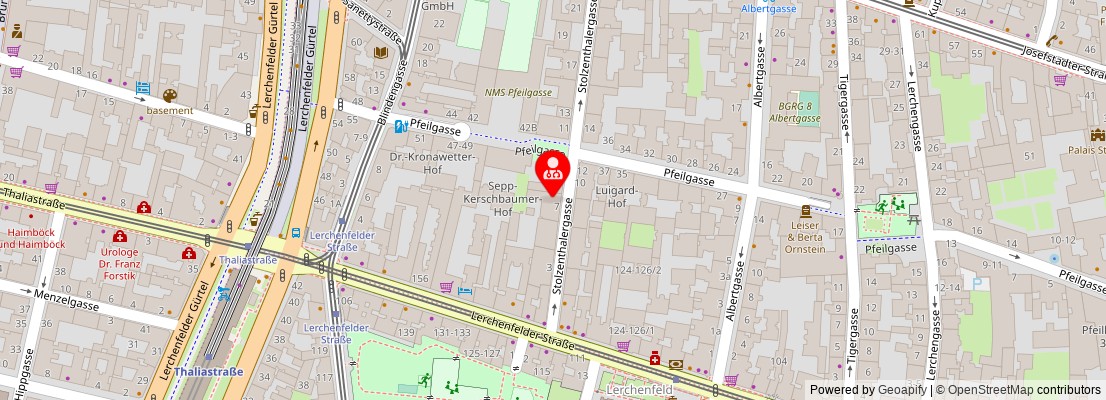 Street map section around the address