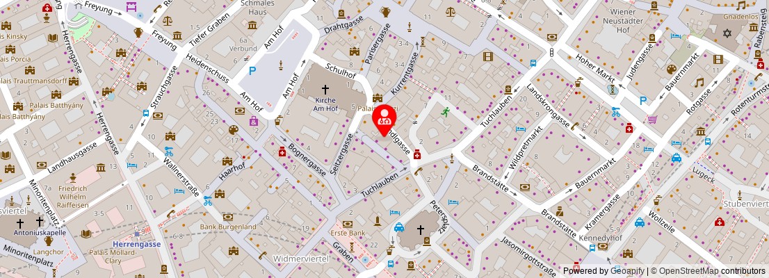 Street map section around the address