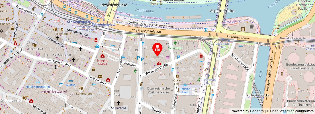 Street map section around the address