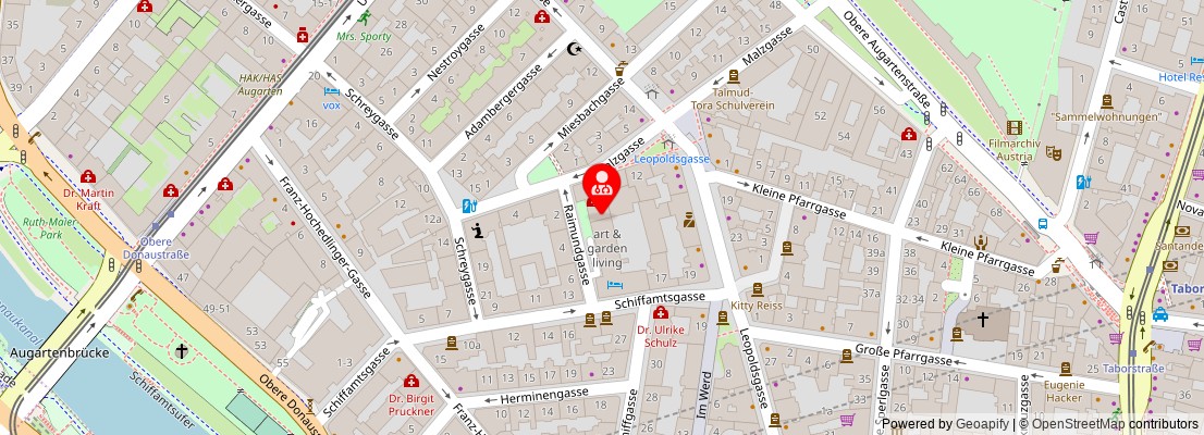 Street map section around the address