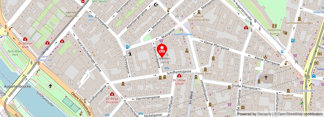 Street map section around the address