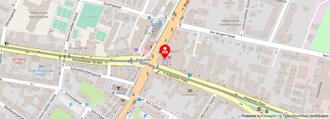 Street map section around the address