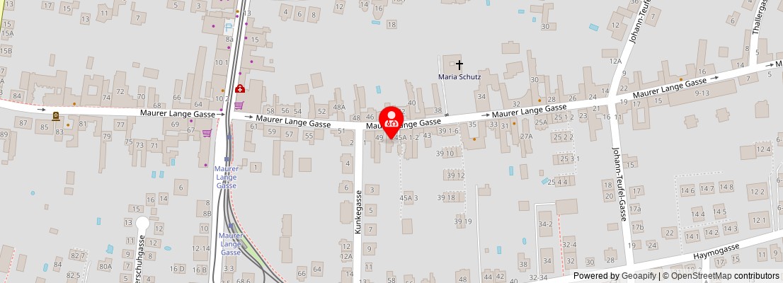 Street map section around the address