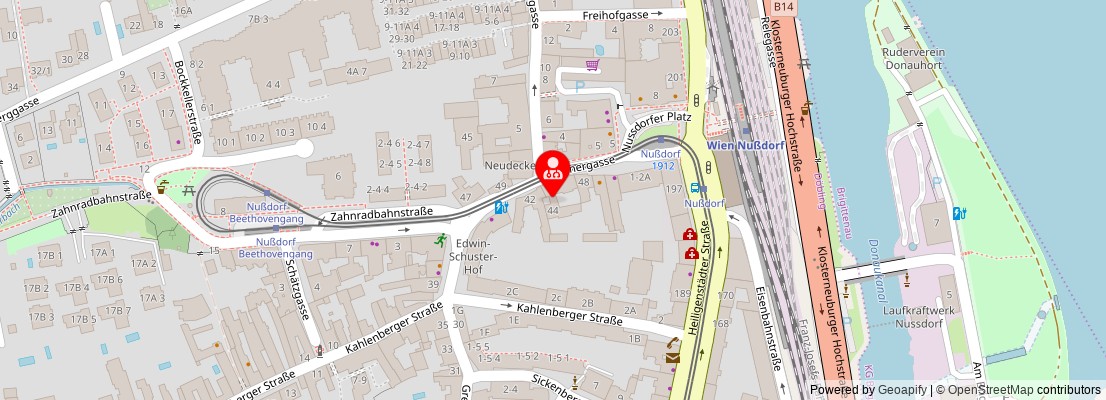 Street map section around the address