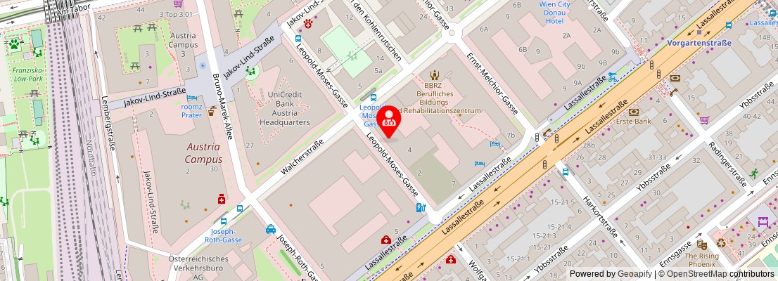 Street map section around the address