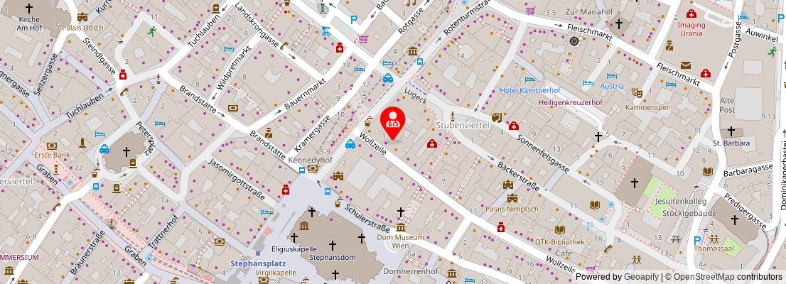 Street map section around the address