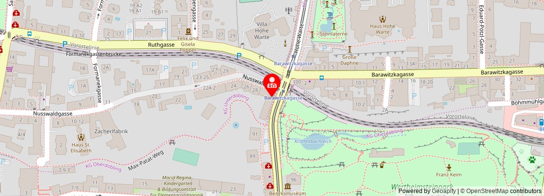 Street map section around the address