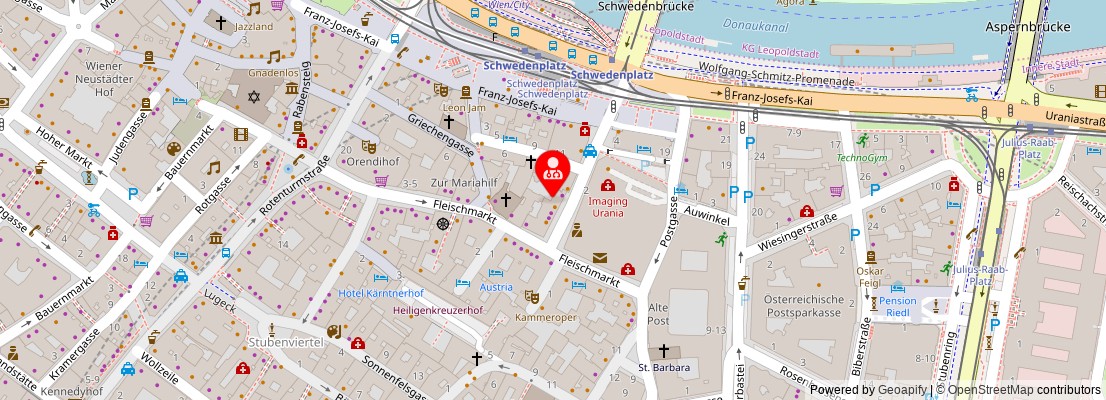 Street map section around the address