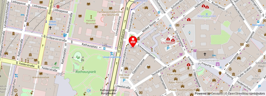 Street map section around the address