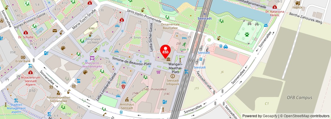 Street map section around the address