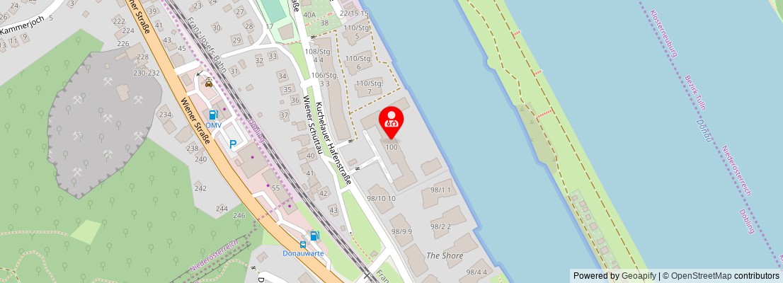 Street map section around the address