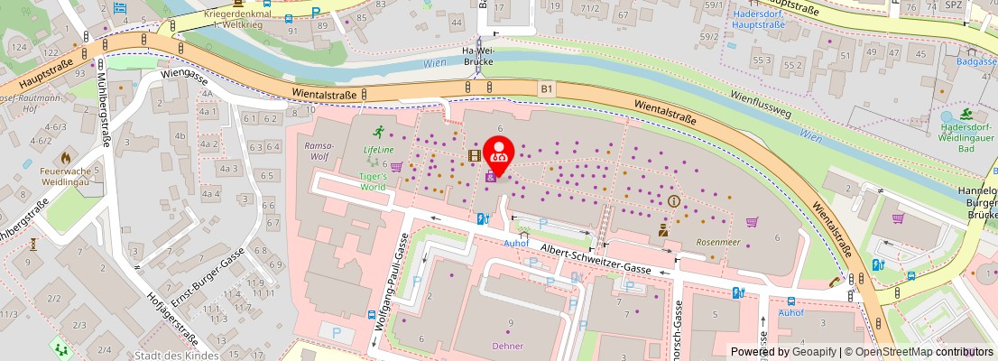 Street map section around the address