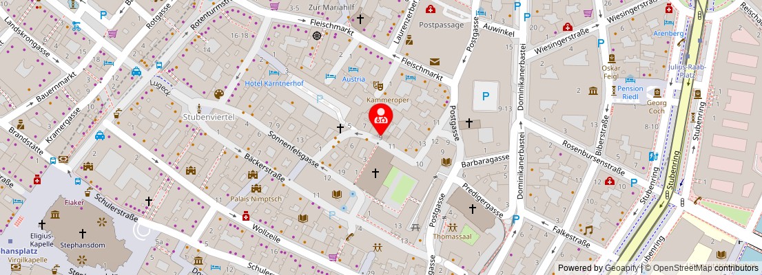 Street map section around the address