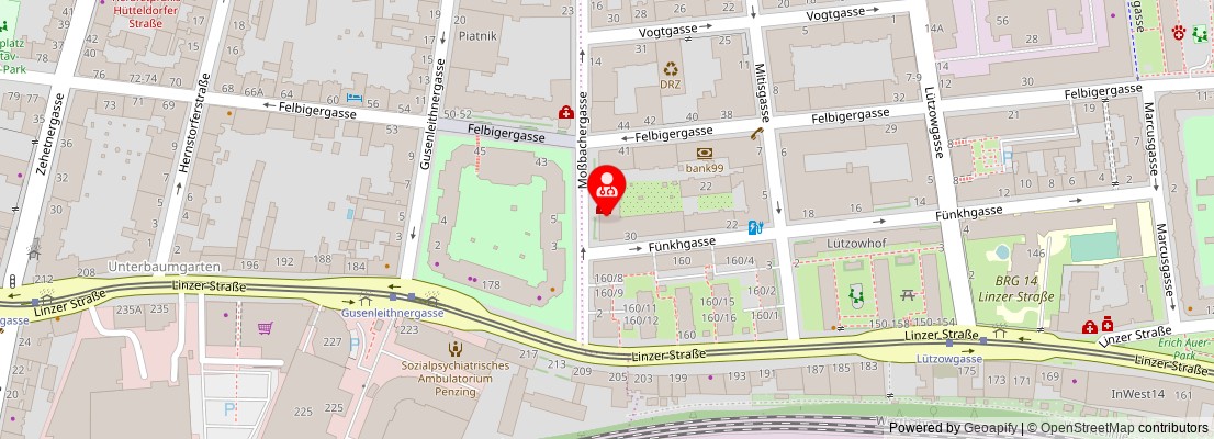 Street map section around the address