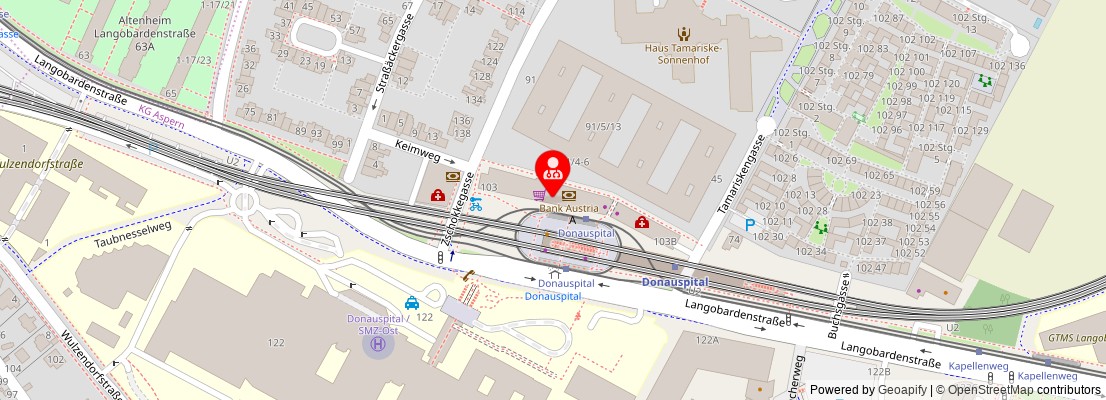 Street map section around the address
