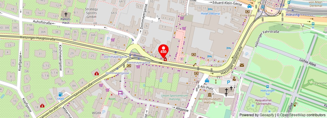 Street map section around the address