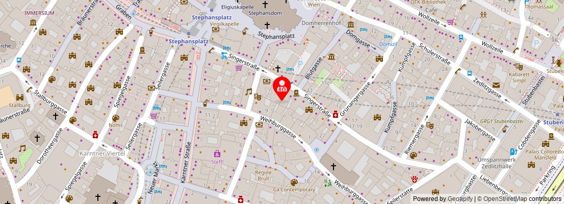 Street map section around the address