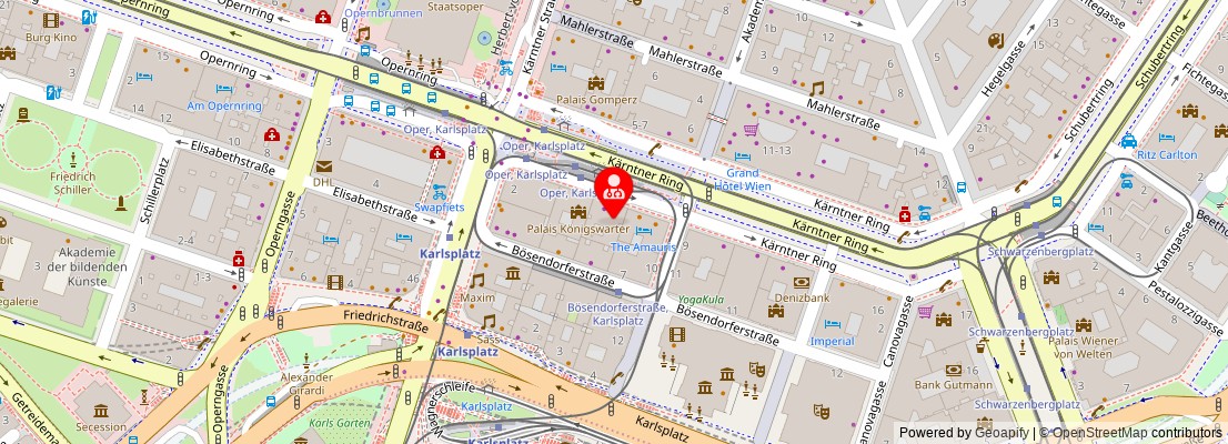 Street map section around the address